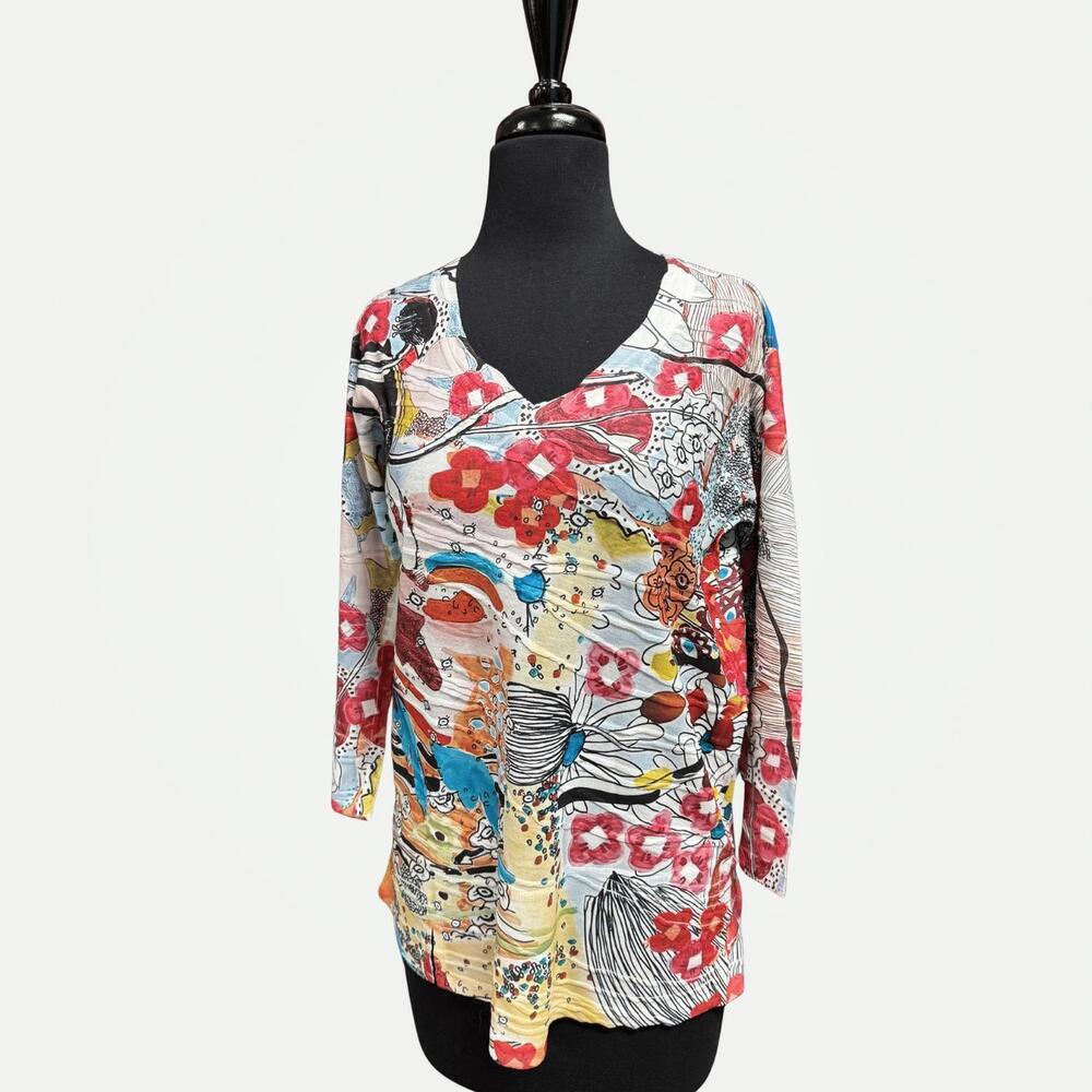 NEW INOAH women's bloom tunic in maroon